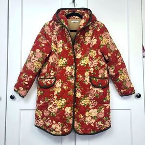 Igigli quilted floral hooded jacket